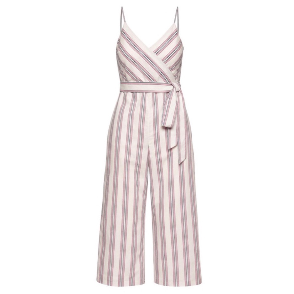 Banana Republic PETITE Striped Cropped Jumpsuit